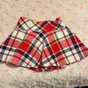 Mayoral girls Red and White Plaid Skirt 5